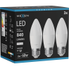 Mexen Nova 3x LED lemputė E27, C37, 8W, Neutrali - 4000K, 840 lm - L102-E27-0840-01x03