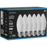 Mexen Nova 6x LED lemputė E27, C37, 8W, Neutrali - 4000K, 840 lm - L102-E27-0840-01x06