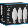 Mexen Nova 3x LED lemputė E27, C37, 8W, Šalta - 6500K, 840 lm - L102-E27-0865-01x03