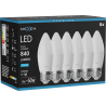 Mexen Nova 6x LED lemputė E27, C37, 8W, Šalta - 6500K, 840 lm - L102-E27-0865-01x06