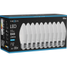 Mexen Nova 10x LED lemputė E27, C37, 8W, Šaltas - 6500K, 840 lm - L102-E27-0865-01x10