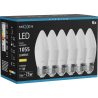 Mexen Nova 6x LED lemputė E27, C37, 10W, Šilta - 3000K, 1055 lm - L102-E27-1030-01x06