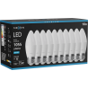 Mexen Nova 10x LED lemputė E27, C37, 10W, šalta - 6500K, 1055 lm - L102-E27-1065-01x10