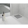 Mexen Flat-Q M13 grindų trapas kvadratinis 12 x 12 cm, nerūdijantis plienas - 1010012
