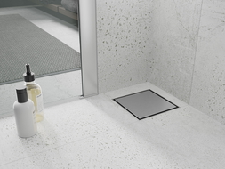 Mexen Flat-Q M13 grindų trapas kvadratinis 12 x 12 cm, nerūdijantis plienas - 1010012