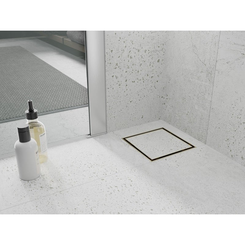 Mexen Flat-Q M13 grindų įleidžiamas kvadratinis 12 x 12 cm, auksinis - 1510012