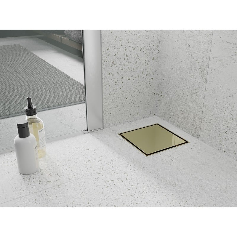 Mexen Flat-Q M13 grindų įleidžiamas kvadratinis 12 x 12 cm, auksinis - 1510012