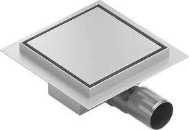 Mexen Flat-Q M13 grindų nutekėjimo latakas kvadratinis 25 x 25 cm, nerūdijantis plienas - 1010025