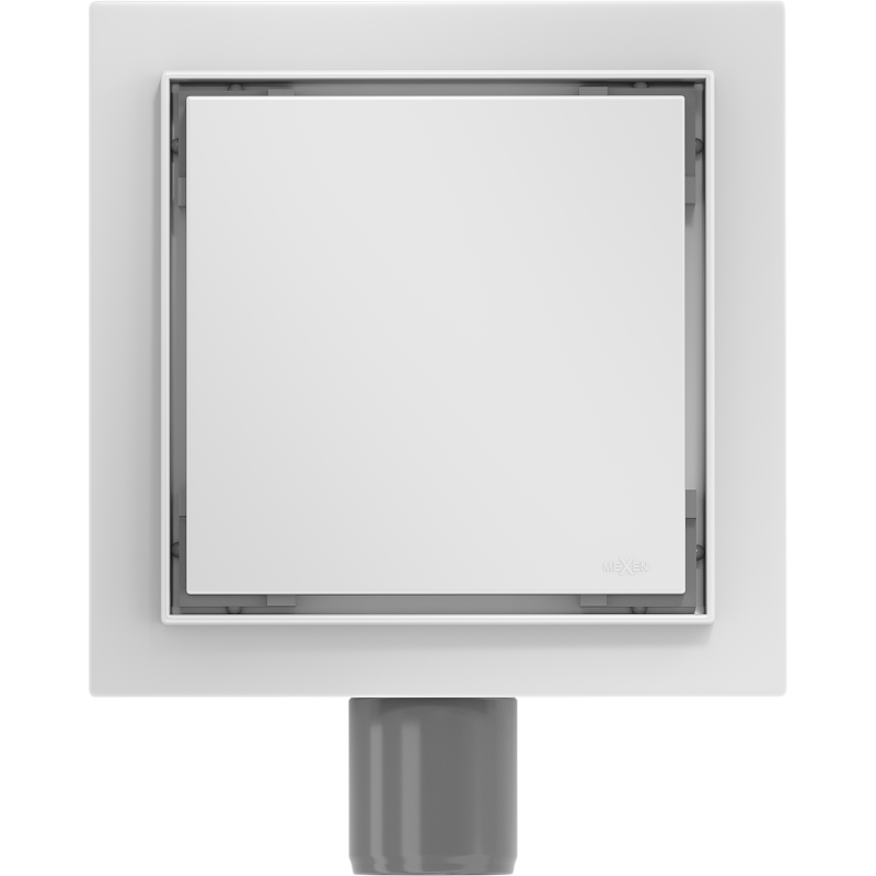 Mexen Flat-Q M13 kvadratinė grindų drenažas 12 x 12 cm, balta - 1210012