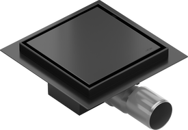 Mexen Flat-Q M13 kvadratinis grindų nutekėjimas 25 x 25 cm, juodas - 1710025