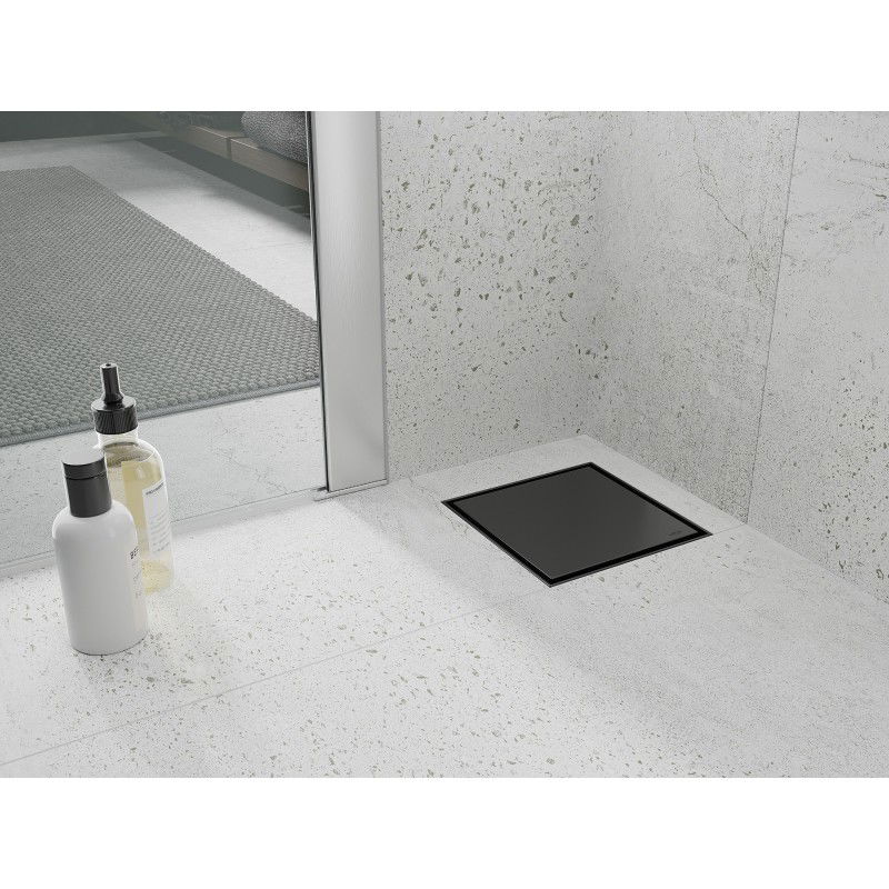 Mexen Flat-Q M13 grindų nutekėjimo kvadratinė 20 x 20 cm, juoda - 1710020