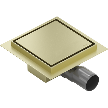 Mexen Flat-Q M13 grindų drenažas kvadratinis 15 x 15 cm, auksinė šlifuota - 1A10015
