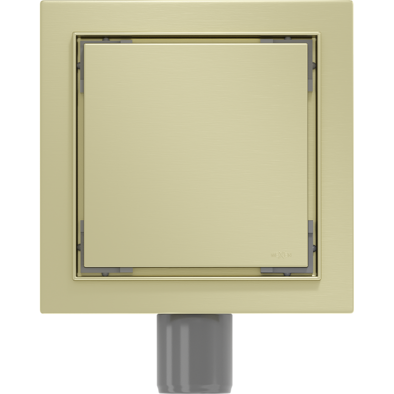 Mexen Flat-Q M13 kvadratinis grindų drenažas 12 x 12 cm, šlifuotas auksas - 1A10012