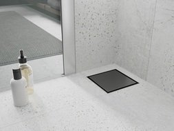 Mexen Flat-Q M13 grindinis kvadratinis grindų trapas 12 x 12 cm, ginklas pilkas šepetys - 1E10012