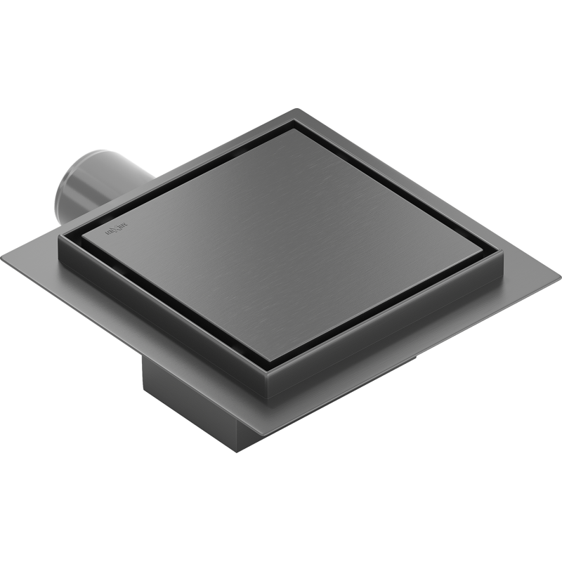 Mexen Flat-Q M13 grindų įleidžiamas kvadratinis 15 x 15 cm, šlifuotas pistoletų pilka - 1E10015