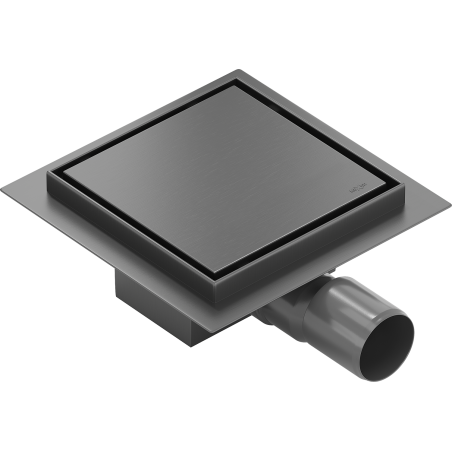 Mexen Flat-Q M13 grindų įleidžiamas kvadratinis 15 x 15 cm, šlifuotas pistoletų pilka - 1E10015