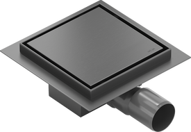 Mexen Flat-Q M13 grindų įleidžiamas kvadratinis 15 x 15 cm, šlifuotas pistoletų pilka - 1E10015