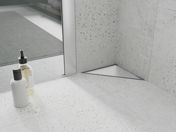 Mexen Flat-T M13 grindų įleidžiamas trikampis 20 x 20 cm, nerūdijantis plienas - 1010320