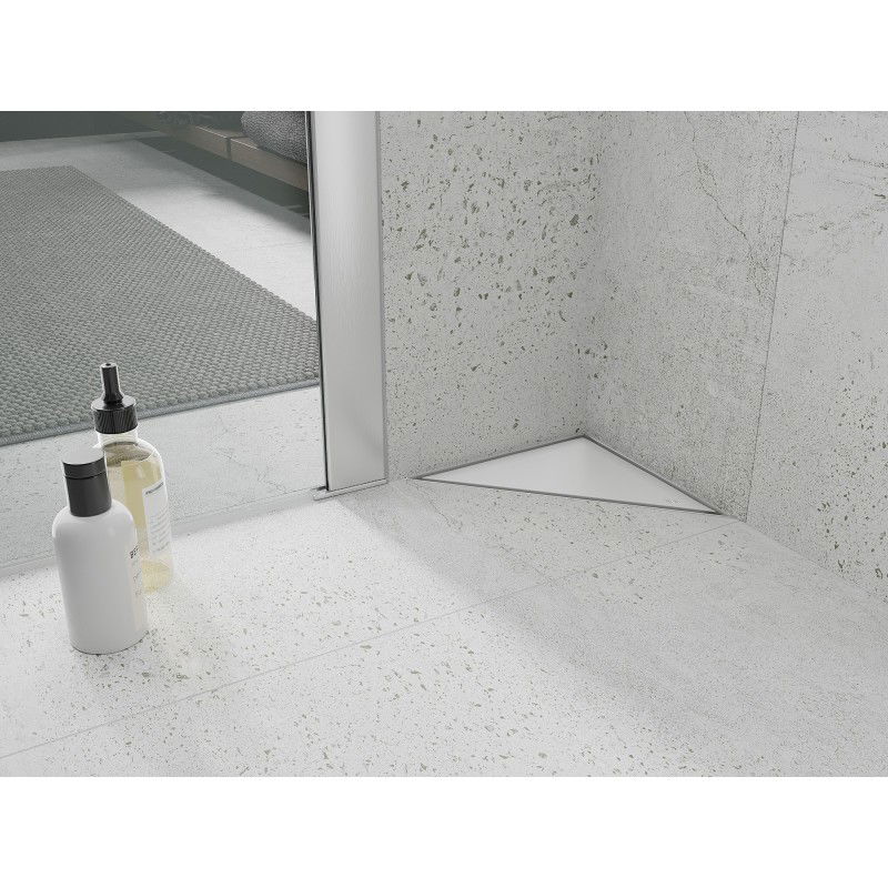 Mexen Flat-T M13 grindinis kanalizacijos trikampis 20 x 20 cm, baltas - 1210320