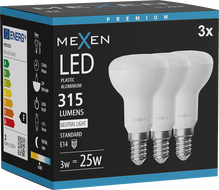 Mexen Nova 3x LED lemputė E14, R50, 3W, Neutrali - 4000K, 315 lm - L103-E14-0340-01x03