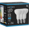 Mexen Nova 3x LED lemputė E14, R50, 3W, Šalta - 6500K, 315 lm - L103-E14-0365-01x03