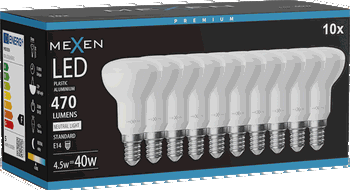 Mexen Nova 10x LED lemputė E14, R50, 4,5W, Neutralus - 4000K, 470 lm - L103-E14-0540-01x10