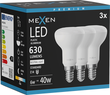 Mexen Nova 3x LED lemputė E14, R50, 6W, Neutralus - 4000K, 630 lm - L103-E14-0640-01x03