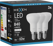 Mexen Nova 3x LED lemputė E14, R50, 8W, neutrali - 4000K, 840 lm - L103-E14-0840-01x03