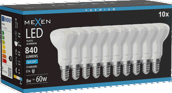 Mexen Nova 10x LED lemputė E14, R50, 8W, Šalta - 6500K, 840 lm - L103-E14-0865-01x10