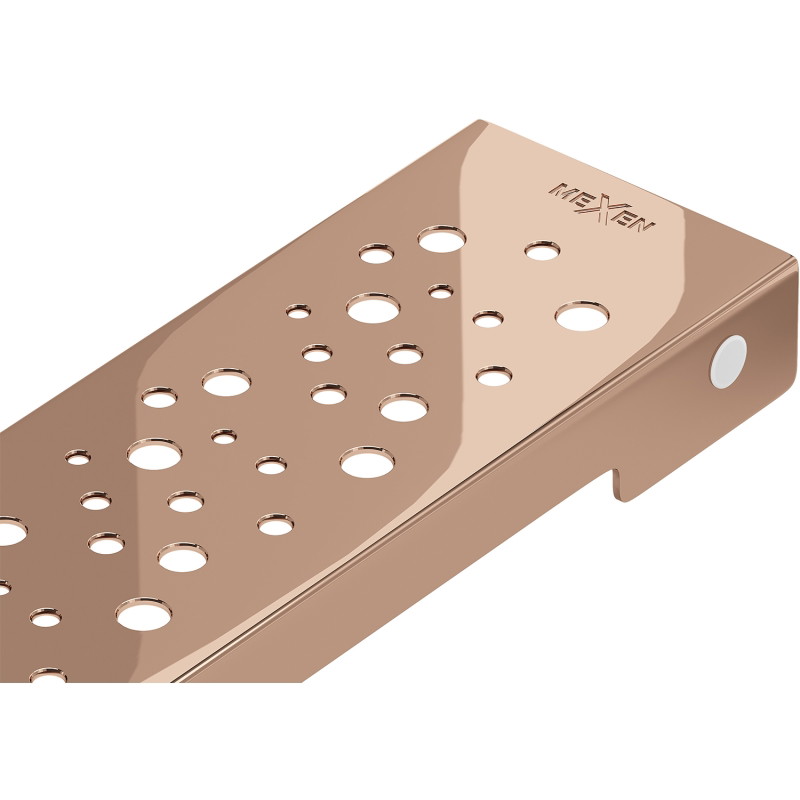 Mexen Flat M12 dangtelis linijinei nutekėjimo sistemai 80 cm, rožinis auksas - 1621080
