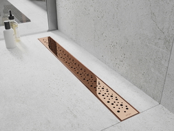 Mexen Flat M12 linijinio nutekėjimo dangtis 100 cm, rožinis auksas - 1621100