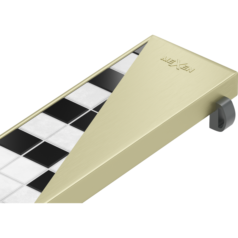 Mexen Flat M13 maskuojantis dangtelis 2in1 linijiniam drenažui 70 cm, auksinės spalvos, šlifuotas - 1A19070