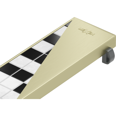 Mexen Flat M13 maskuojanti plokštelė 2 viename linijiniam nuotekų 100 cm, auksinė šlifuota - 1A19100