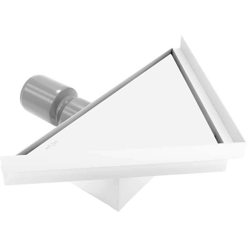 Mexen Flat-T M13 grindinis kanalizacijos trikampis 20 x 20 cm, baltas - 1210320