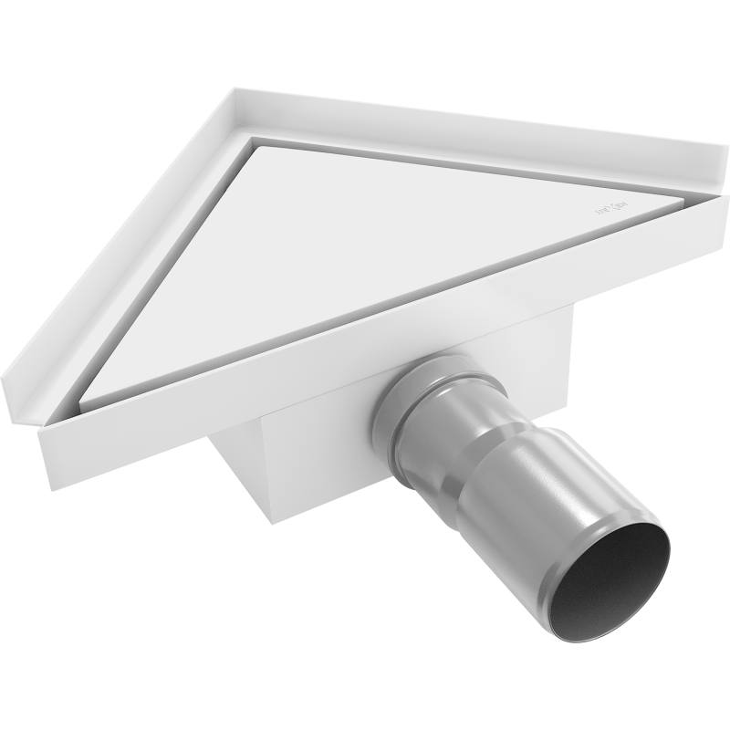 Mexen Flat-T M13 grindinis kanalizacijos trikampis 20 x 20 cm, baltas - 1210320