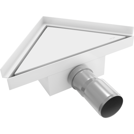 Mexen Flat-T M13 grindinis kanalizacijos trikampis 20 x 20 cm, baltas - 1210320