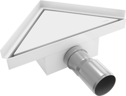 Mexen Flat-T M13 grindinis kanalizacijos trikampis 20 x 20 cm, baltas - 1210320