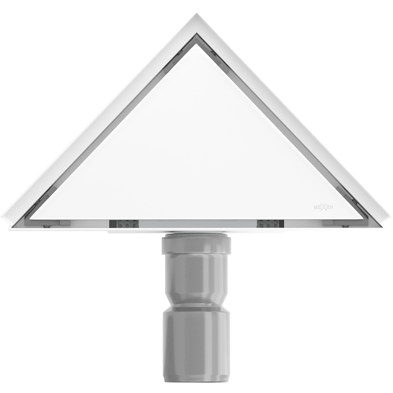 Mexen Flat-T M13 grindinis kanalizacijos trikampis 20 x 20 cm, baltas - 1210320