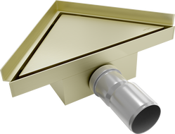 Mexen Flat-T M13 trikampis grindų įleidžiamas 20 x 20 cm, auksinis šlifuotas - 1A10320