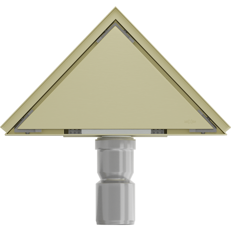 Mexen Flat-T M13 trikampis grindų įleidžiamas 20 x 20 cm, auksinis šlifuotas - 1A10320