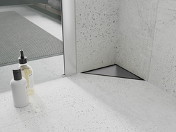 Mexen Flat-T M13 grindų trapas trikampis 20 x 20 cm, šlifuotas pilkas pistoletas - 1E10320