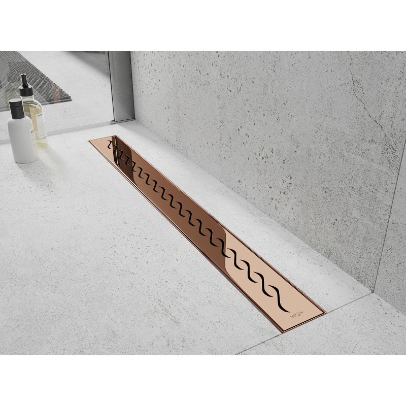 Mexen Flat M18 linijinio nutekėjimo dangtelis 100 cm, rožinis auksas - 1623100