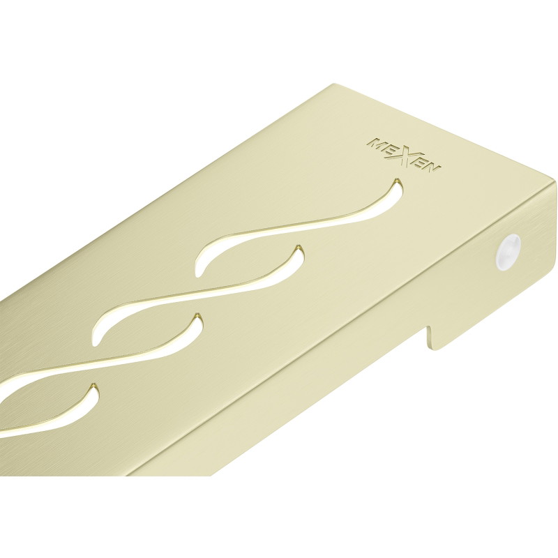 Mexen Flat M18 linijinio nuotėkio dangtelis 90 cm, šlifuotas auksas - 1A23090