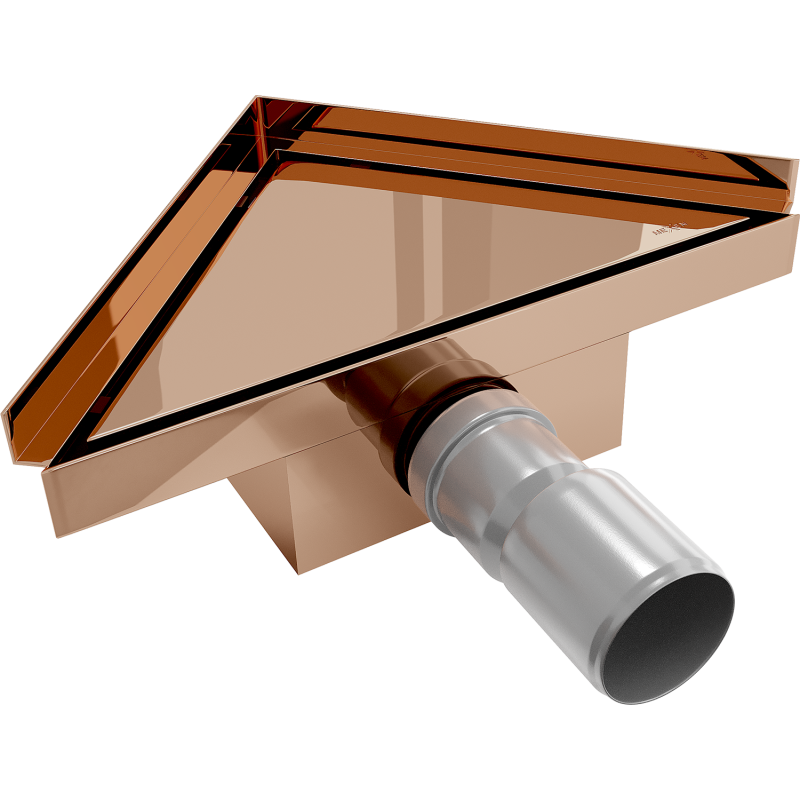 Mexen Flat-T M13 grindų įleidžiamas trikampis 20 x 20 cm, rožinis auksas - 1610320