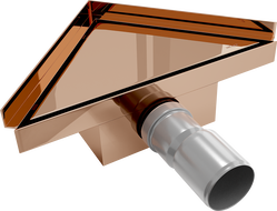 Mexen Flat-T M13 grindų įleidžiamas trikampis 20 x 20 cm, rožinis auksas - 1610320