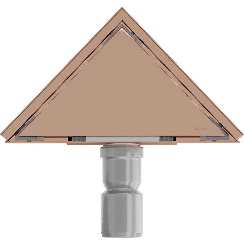 Mexen Flat-T M13 grindų įleidžiamas trikampis 20 x 20 cm, rožinis auksas - 1610320