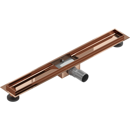 Mexen Flat kanalizacijos korpusas linijiniam nutekėjimui 70 cm, rožinis auksas - 1615070