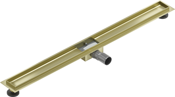 Mexen Flat 90 cm linijinės nutekėjimo korpuso, šlifuotas auksinis - 1A15090