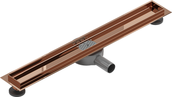 Mexen Flat 360° sukamojo grindinio latako korpusas, 50 cm, rožinis auksas - 1640050