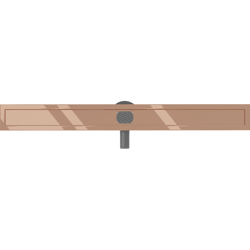 Mexen Flat 360° linijinės nutekėjimo korpusas sukamasis 80 cm, rožinis auksas - 1640080